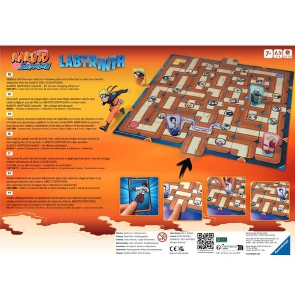 Labyrint Naruto, brädspel, Naruto Shippuden, Från 7 år, 27557, Ravensburger