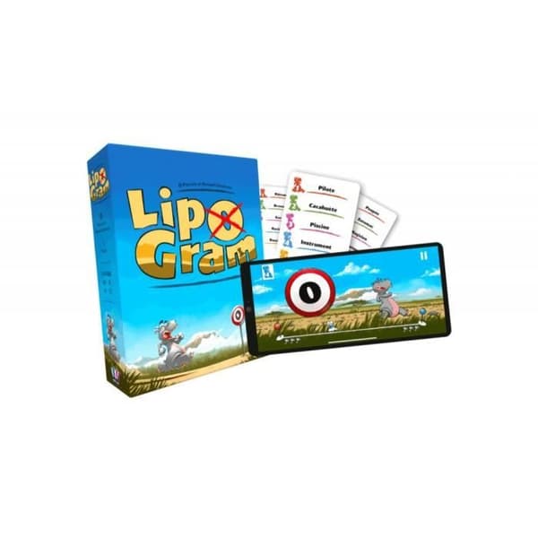 Lipogram brädspel - Asmodee - Gissa ditt ord - Gratis applikation för fler spelnivåer