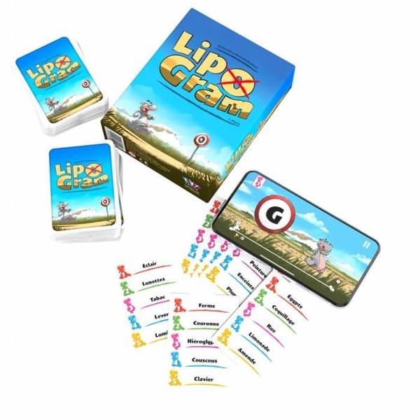 Lipogram brädspel - Asmodee - Gissa ditt ord - Gratis applikation för fler spelnivåer