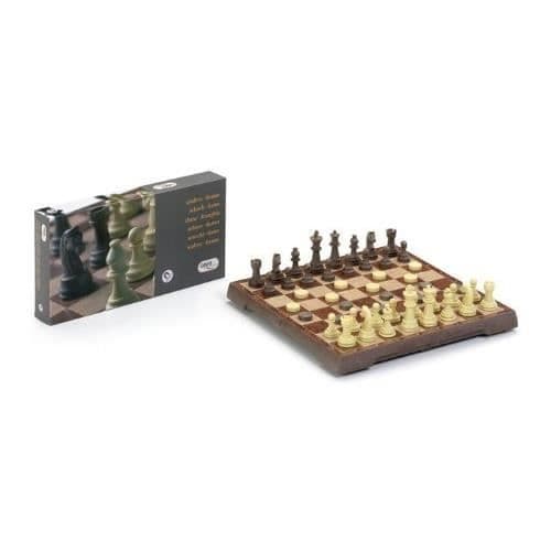 Brädspel - CAYRO - 455 - Magnetisk schack och dam - Stor modell - Brun - Barn - Blandat