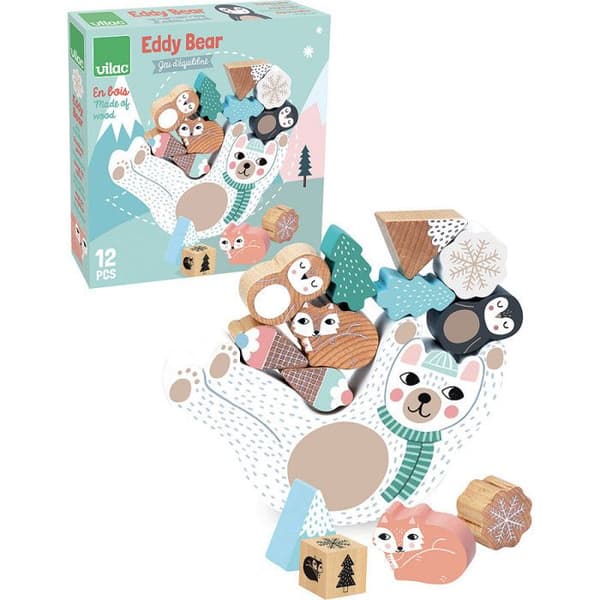 Brädspel - Eddy Bear Balancing Game - Michelle Carlslund - 20 x 20 x 4 cm - Flerfärgad