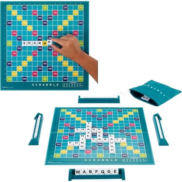 Mattel Games - Scrabble® - Klassiskt familjebrädspel med 2 spellägen HWD44