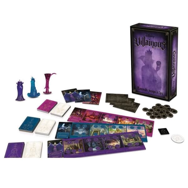 Disney Villainous Extension 1 - Bad to the Bone - 2 till 3 spelare - Fransk version - Spelbar med eller utan basspelet