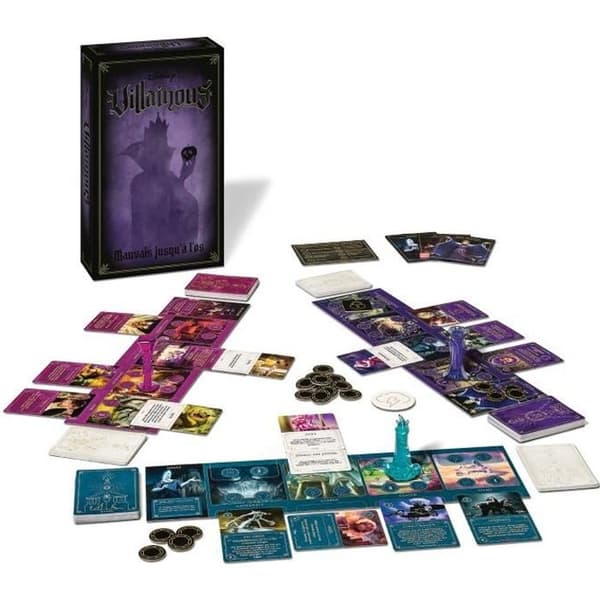 Disney Villainous Extension 1 - Bad to the Bone - 2 till 3 spelare - Fransk version - Spelbar med eller utan basspelet