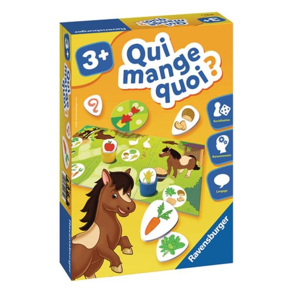 RAVENSBURGER Pedagogiskt spel Vem äter vad? - 3 år och +