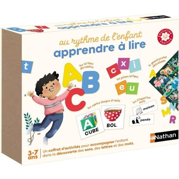 Lära läsa box för barn - Nathan - Rhythm of the child Jag lär mig att läsa - Positiv Education - Från 3 år