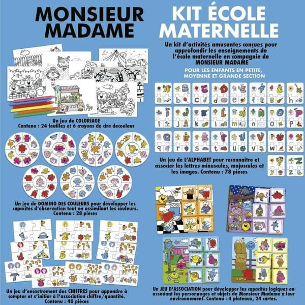 Lärspel - EDUCA - Monsieur Madame - Kindergarten Kit
