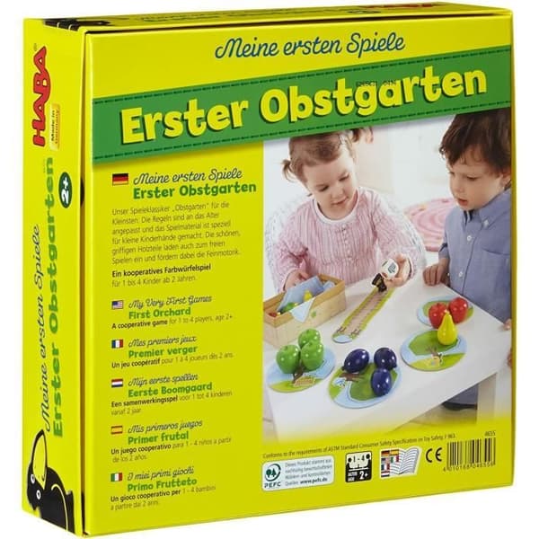HABA 4655 - Mina första spel - Min första fruktträdgård - Samarbetsspel - Tysk låda med instruktioner på franska