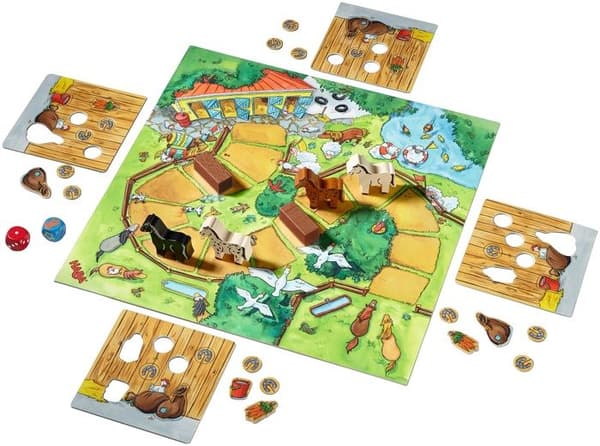 HABA - Hopp! Hopp! Låt oss galoppera! - Hästspel - Brädspel - 3 år och uppåt, 5445