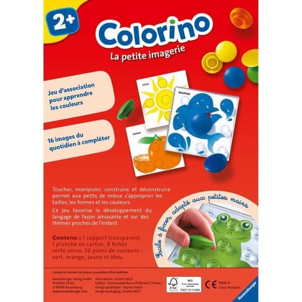 Colorino Little imagery - Pedagogiskt spel - Lära sig om färger - Barns kreativa aktiviteter - Ravensburger - Från 2 år