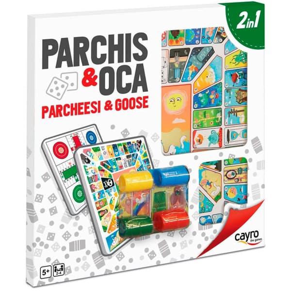 Cayro Fuldt Træ Parchís+oca 40 Cm Bestyrelse Spil Flerfarvet