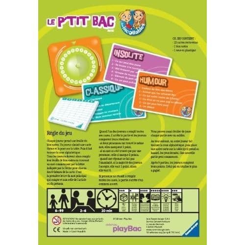 LES INCOLLABLES Le P'tit bac - Ravensburger - Brädspel för barn - Revisited Petit Bac, originellt och roligt - Från 6 år