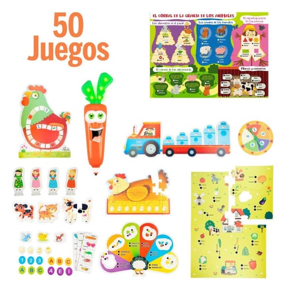 Utbildningsspel Lisciani Carotina Baby 50 Juegos Elektronik 4,5 x 14,5 x 3,5 cm (6 antal)