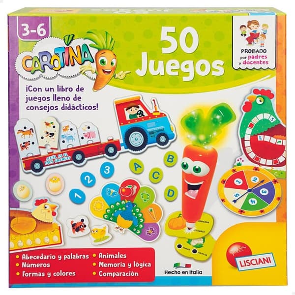 Utbildningsspel Lisciani Carotina Baby 50 Juegos Elektronik 4,5 x 14,5 x 3,5 cm (6 antal)