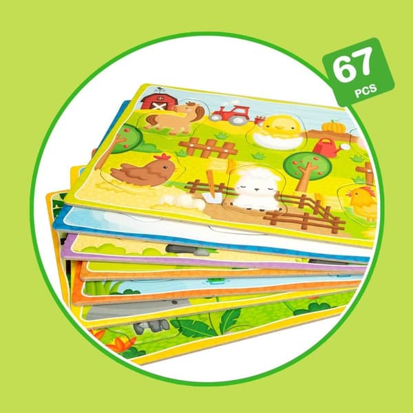 Utbildningsspel Lisciani 26 x 6 x 26 cm djur Montessorimetoden 67 Delar 6 antal