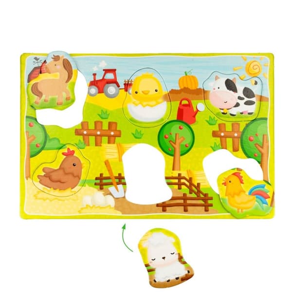 Utbildningsspel Lisciani 26 x 6 x 26 cm djur Montessorimetoden 67 Delar 6 antal