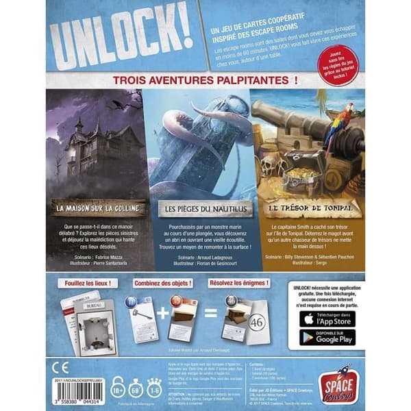 Asmodeus - Space Cowboys - Lås upp! : Mystery Adventures - Unbox Now - Brädspel - Från 10 år - 1 till 6 spelare - 60 min
