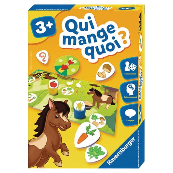 RAVENSBURGER Pedagogiskt spel Vem äter vad? - 3 år och +