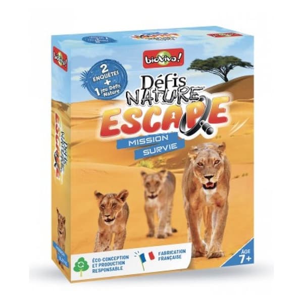 Nature Escape Challenges - Survival Mission - BIOVIVA - Undersökningsspel för barn från 7 år och uppåt