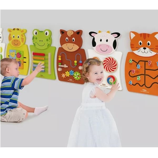 Väggleksak - Viga Toys - Väggaktivitetspanel Ko - Trä - 12 månader - Inomhus