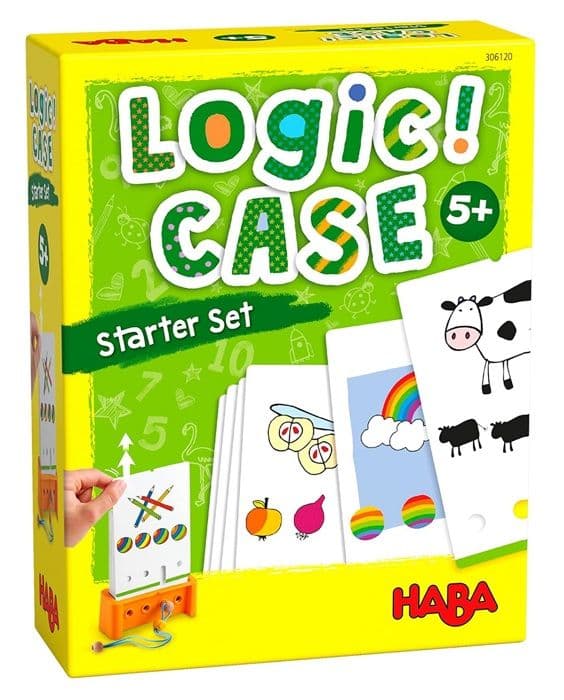 HABA - LogiCASE Starter Set 5+ - Pusselspel för logiskt tänkande och koncentration - 77 pussel per kit - Barn 5+