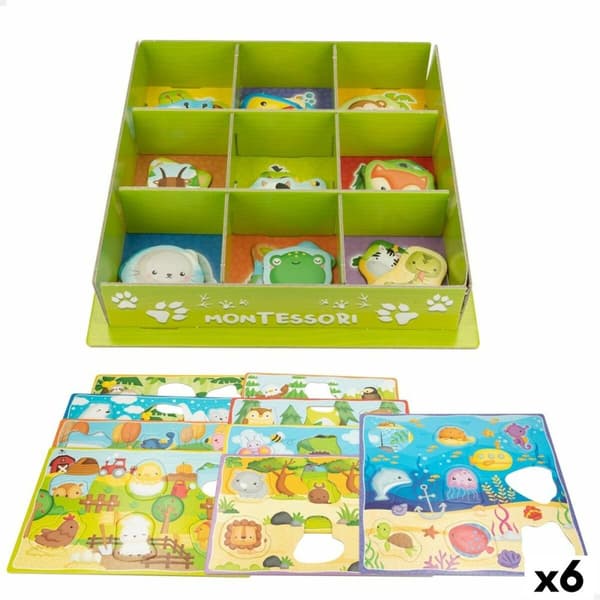 Lærerigt Spil Lisciani 26 x 6 x 26 cm dyr Montessori-metoden 67 Dele 6 enheder