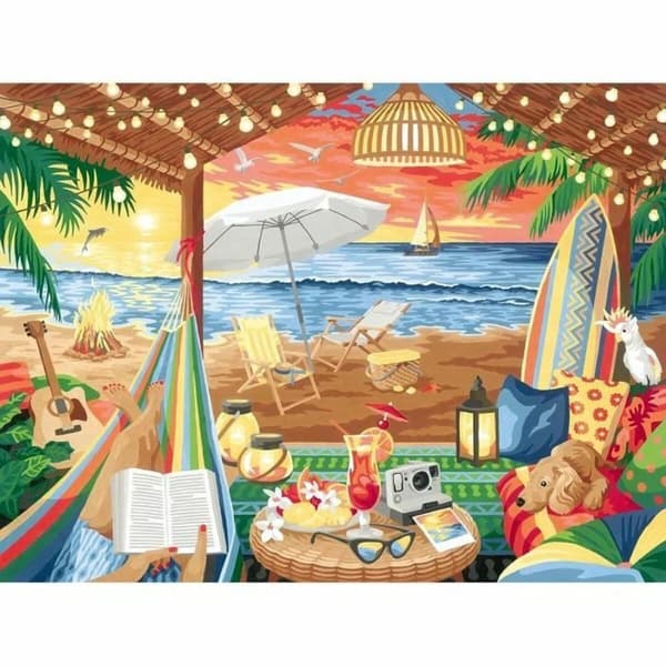 Käsityöpeli Ravensburger Cozy Cabana Kartonki