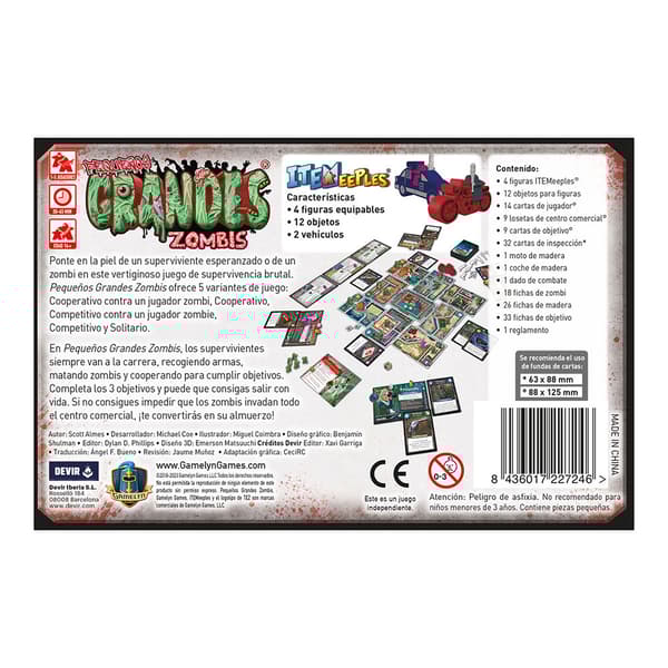 Devir Little Big Zombies Board Game Flerfarvet