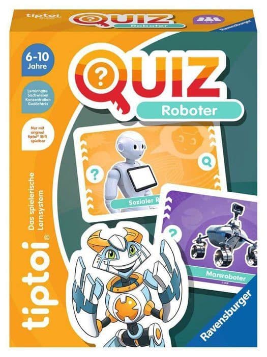 Lärspel - 00164 - Ravensburger tiptoi Quiz Roboter, Quizspiel für Kinder AB 6 Jahren, für 1-4 Spieler