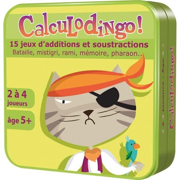 Calculo Dingo Mental Calculation Card Game för barn från 5 år och uppåt - ASMODEE