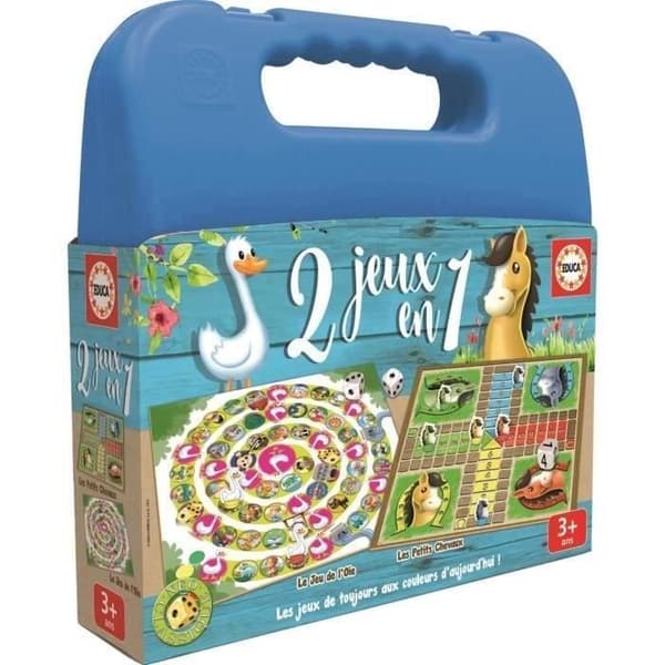 Brädspel - EDUCA - Case 2 Spel i 1 - Pojke och tjej - Från 3 år