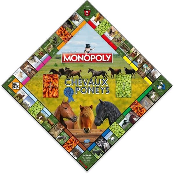 Monopolhästar och ponnyer - Vinnande drag - Brädspel - Barn - Festspel - Grönt