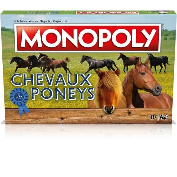 Monopolhästar och ponnyer - Vinnande drag - Brädspel - Barn - Festspel - Grönt