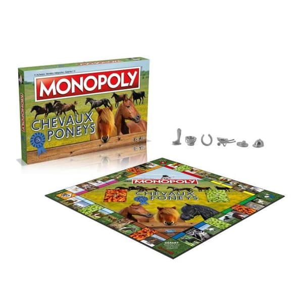 Monopolhästar och ponnyer - Vinnande drag - Brädspel - Barn - Festspel - Grönt