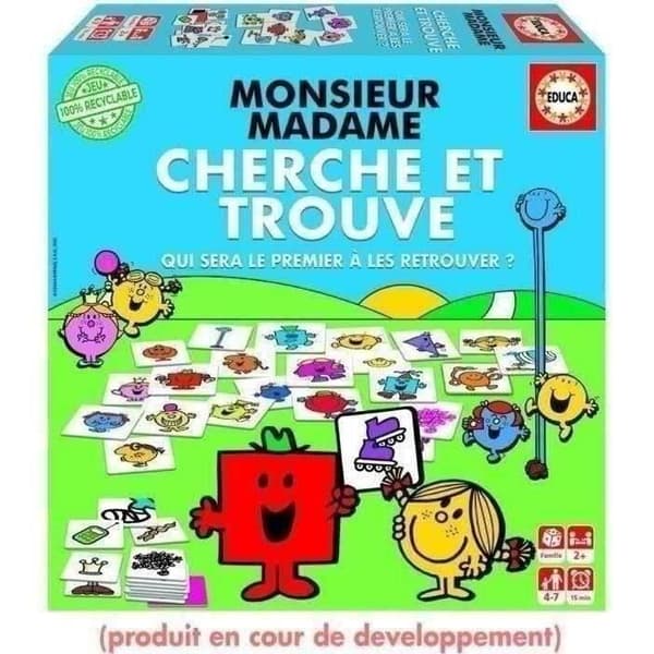 Lärspel - EDUCA - Monsieur Madame - Sök och hitta