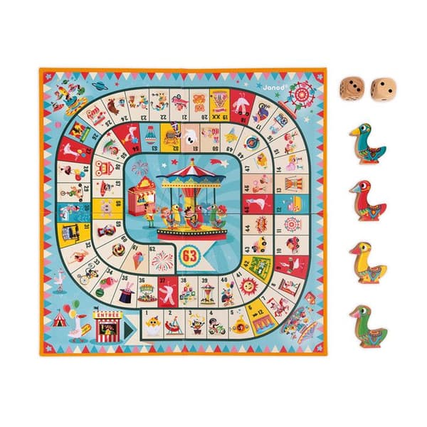 "snurra gås spel i trä"