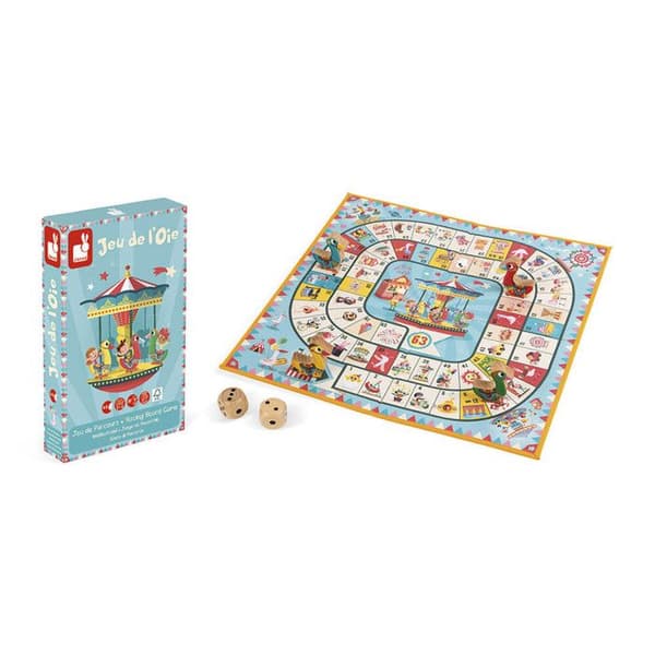 "snurra gås spel i trä"