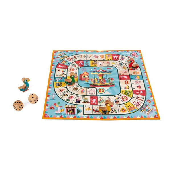 "snurra gås spel i trä"