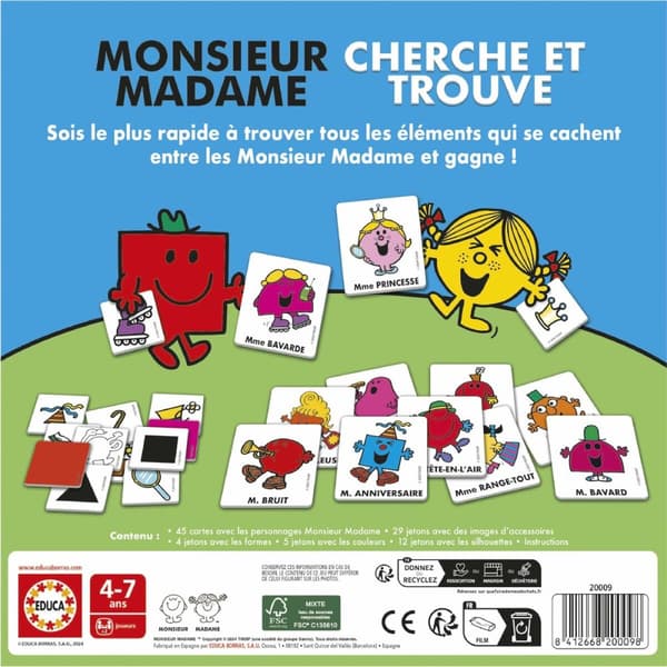 Opettavainen peli Educa Mr. Men and Women