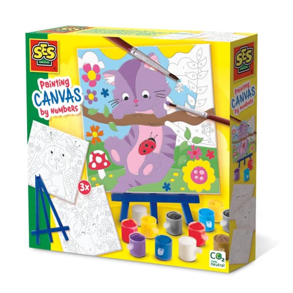Ritningsset SES Creative Paint by number on canvas