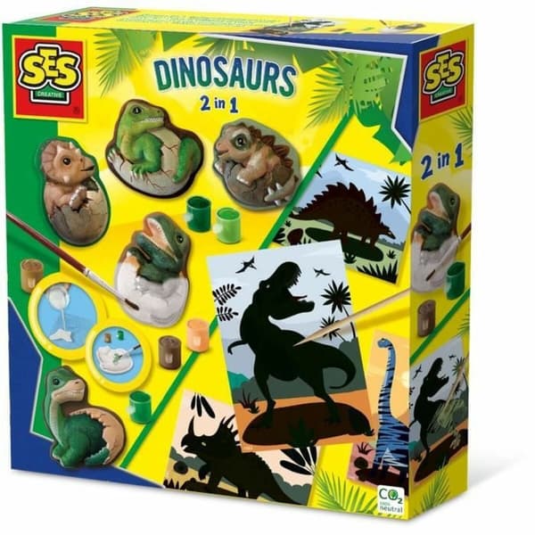 Ritningsset SES Creative 2 in 1 Dinosaurs