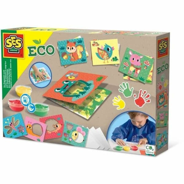 Tegningssæt SES Creative Eco Finger Paint Cards