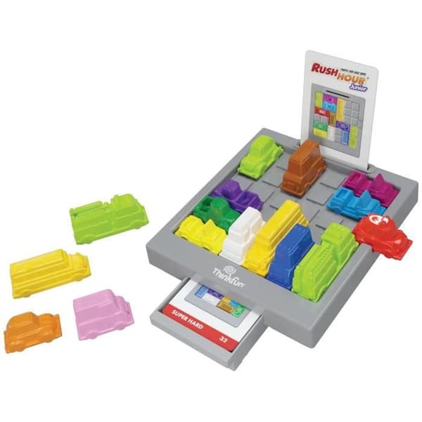 ThinkFun-Rush Hour Junior-Logikspel-Pussel-Trafikstockning-40 utmaningar 4 nivåer-1 spelare eller fler från 5 år gammal-Ravensburger-76604