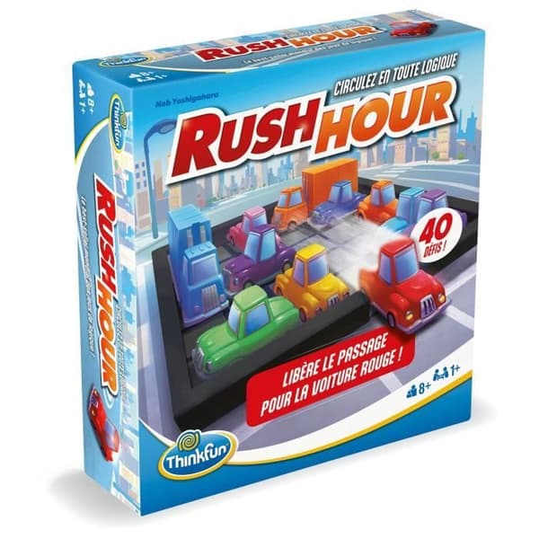 ThinkFun Rush Hou-Logic-spel-Pussel-Trafikstockning-40 utmaningar 4 nivå-1 Spelare eller mer-från 8 år-Ravensburger-Mixed-6600