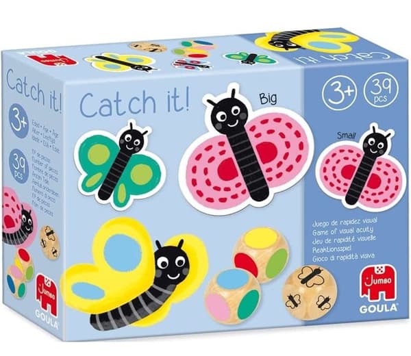 Brädspel - GOULA - Catch It Butterfly - Visuell hastighet och igenkänning - Barn - Unik färg