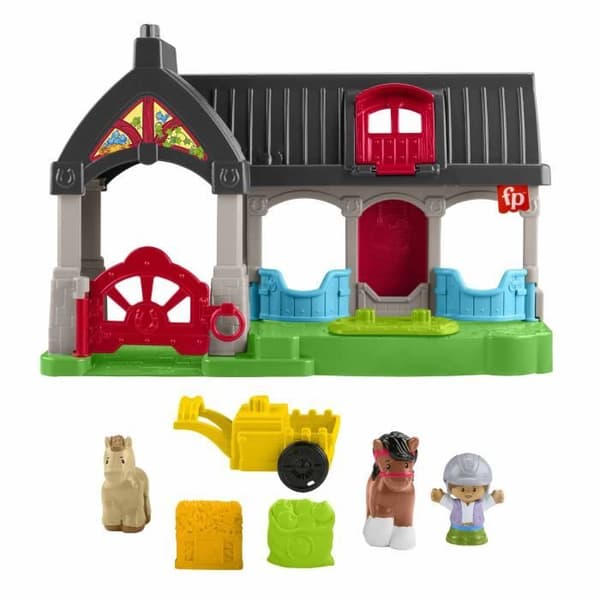 FISHER-PRICE Little People - Ladan med glada hästar med 6 delar - Fisher-Price - HWR84