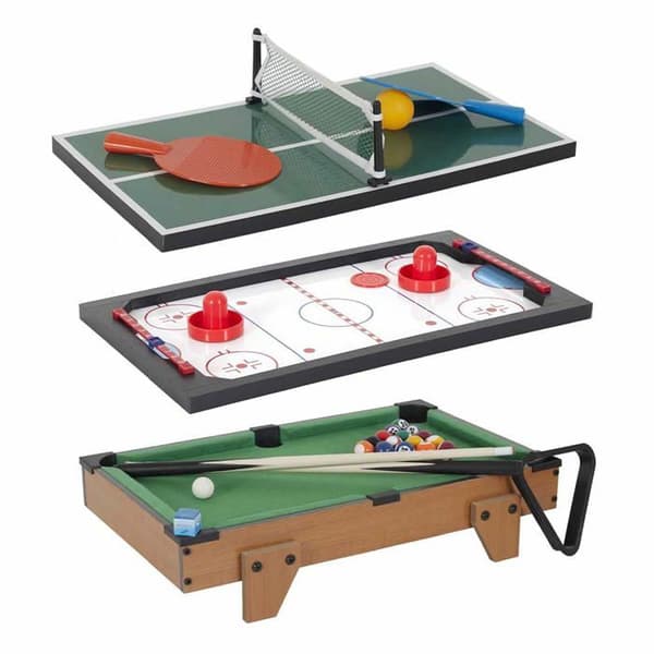 Spelbord 3 i 1 - Biljard Pingpong och Hockey