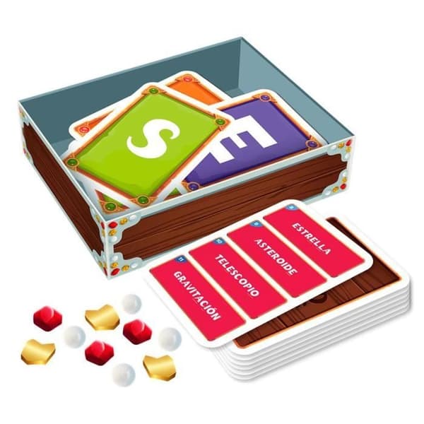 Asmodee Speed Letters kortspel - Spansk version - För barn - 230 olika ord