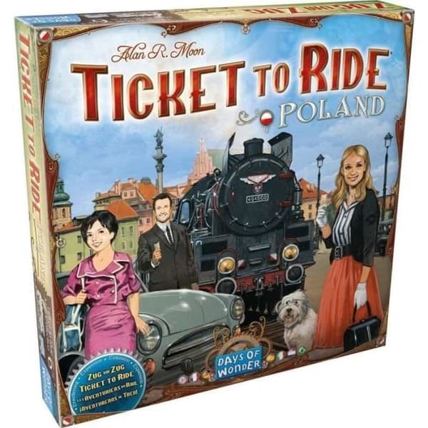 Brädspel Days of Wonder Les Aventuriers du Rail : Polen - blå/svart/rosa - TU