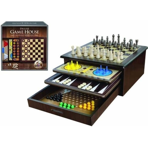Jeux En Bois Partner - 10 brickor för 10 olika spel